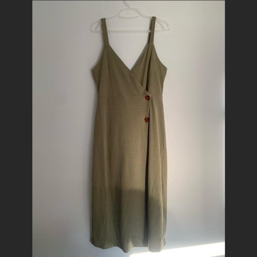 Olive Green Midi Dress
